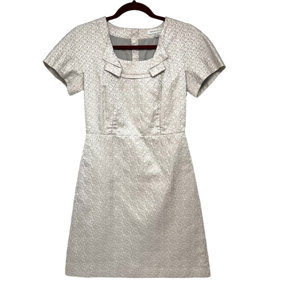See By Chloe Silver Printed Short Sleeve A-Line Mini Dress Women’s 4 - Picture 2 of 8